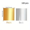 100 Pcs, 20*20 Cm/7.87*7.87 Inches, Gold Aluminum Foil, Candy Wrapping Paper, Square, Candy Lollipop Paper, for DIY Candy and Chocolate Wrapping
