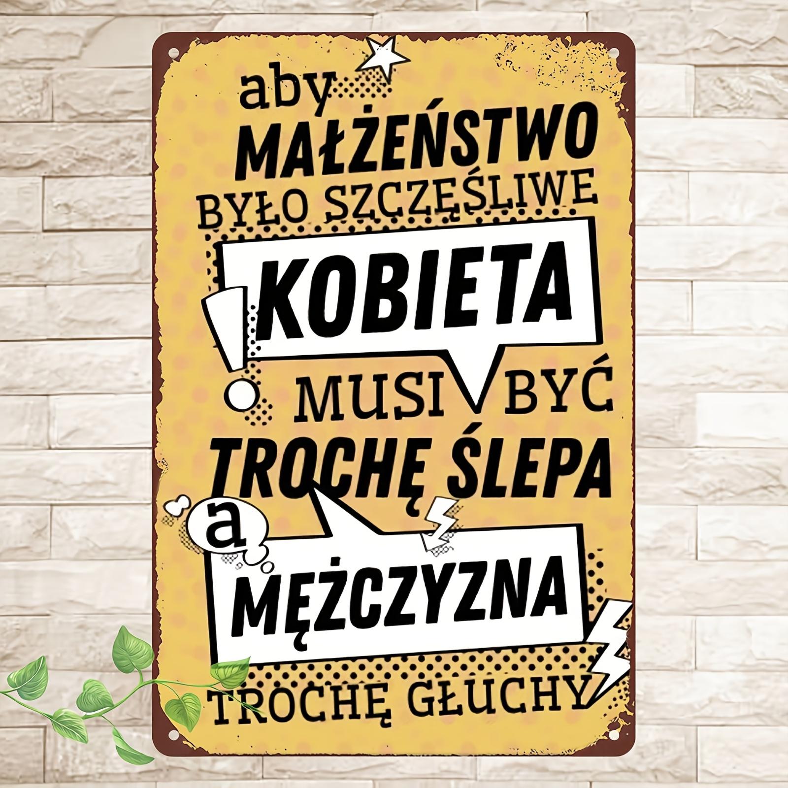 Винтажная польская юмористическая железная табличка Ретро Водонепроницаемый Пылезащитный Металлический плакат с настенным креплением для Бара Паба Кафе Дома 20x30cm