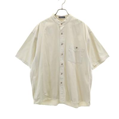 VAN HEUSEN 80s Vintage Short Sleeve Band Collar Shirt L Beige Men's Used