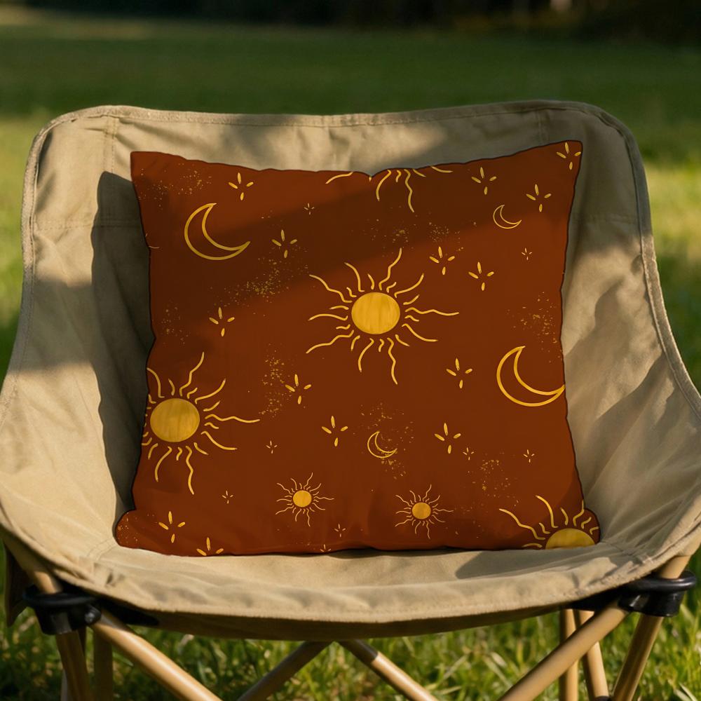 gorgeous sun moon and stars Cushion Cover Soft Reversible Durable Pillow Cover MultiScene Use for Home Car Daily Comfort