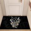 Felpudo Impreso Barbería Felpudo de Bienvenida para Entrada Felpudo Antideslizante para Baño Alfombra de Alfombras Gráficas de Moda para Salón de Peluquería