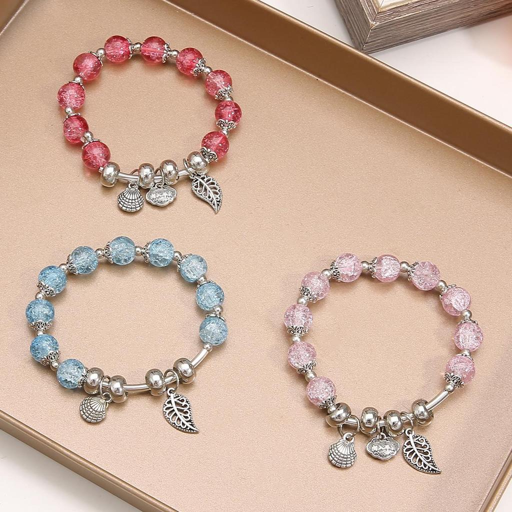 Glass Beads Floral Bracelet Jewelry Accessories for Girl Women