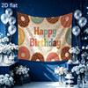 Birthday Gifts Donut Celebration Banner, Polyester Backdrop for Home Decor & Party Supplies