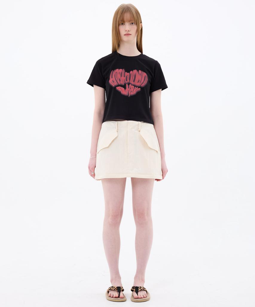 Alikim Double Cut Cago Skirt / Ivory