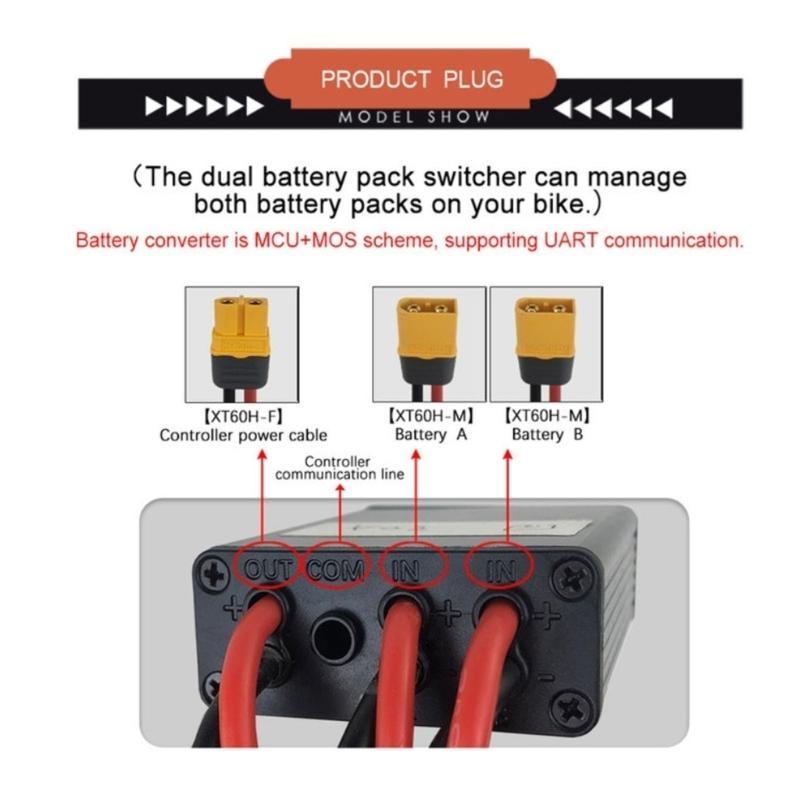 Double Battery Parallel Module 20V 72V 20A For Electric Bikes And DIY Projects With Charging Port