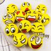 63mm Yellow Emoji Smiley Face PU Foam Decompression Ball Toy