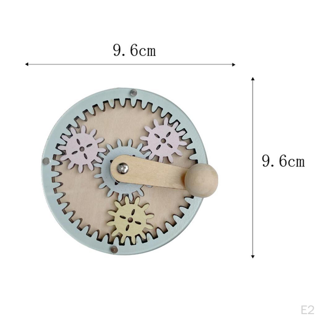 Busy Board Hand Crank Gear Early Teaching Educational DIY Material Practical Skill Unpainted