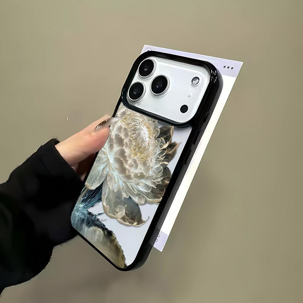Large White Pure Flower Stars Case For IPhone 17 16 14 13 12 Mini 11 15 Pro Max X XR 13Pro 17 Air Anti-drop Airbag Cover Funda
