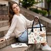 Cozy Winter Pattern Tote Bag Cute Daily Use Casual Handbag for Outdoor Shopping