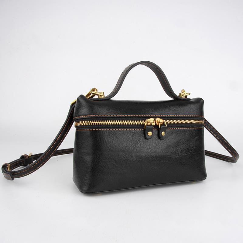 Retro Nischen-Ledertasche für Damen, Modische und Vielseitige Handtasche, Hochwertige Crossbody-Tasche aus Oberleder für Damen