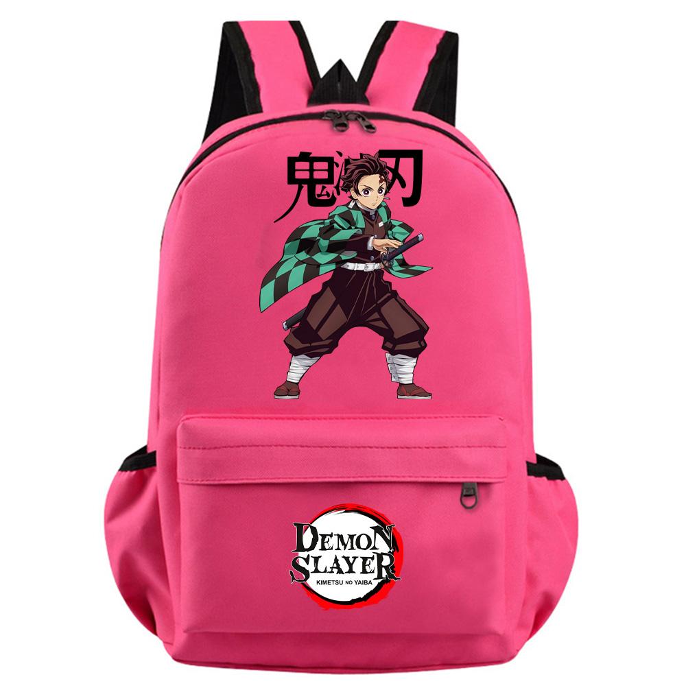 Colorful Anime Demon Slayer Printed Backpack for Teenager Girl Boy Student Schoolbag Women Large Capacity Waterproof Travel Bag Rucksack Gift