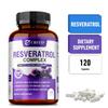 Resveratrol 1800mg Antioxidans Komplex Nahrungsergänzungsmittel - Hochwirksame natürliche Trans-Resveratrol-Kapseln fördern gesundes Altern und | 1800mg