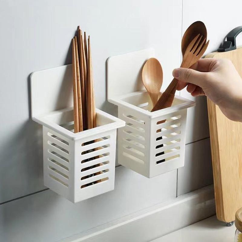 

Multi purpose Wall mounted Plastic Chopstick Holder for Kitchen Storage білий
