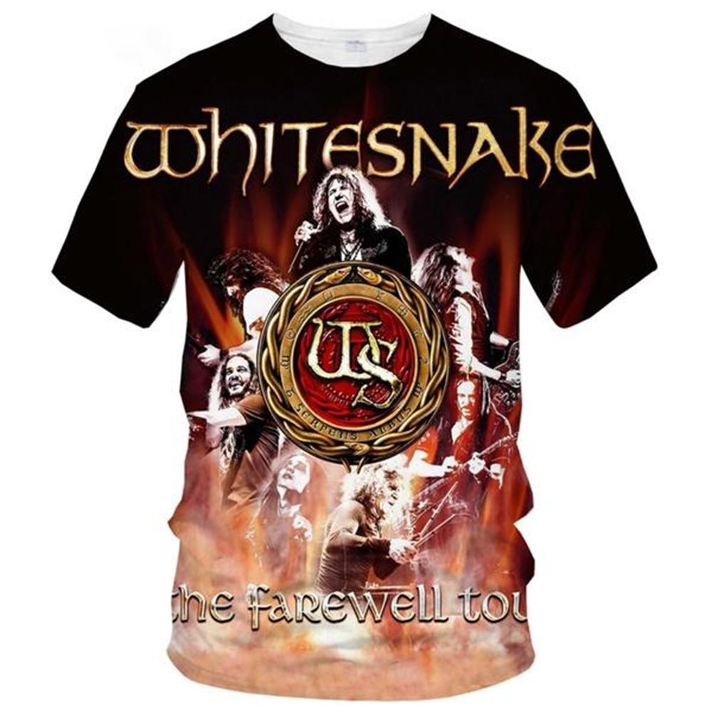 Hot Sale Whitesnake Men's/women's Fashion Slim T-shirt 3D Print T-shirt Casual Top Kids Clothing Plus Size 100-6XL Oversize