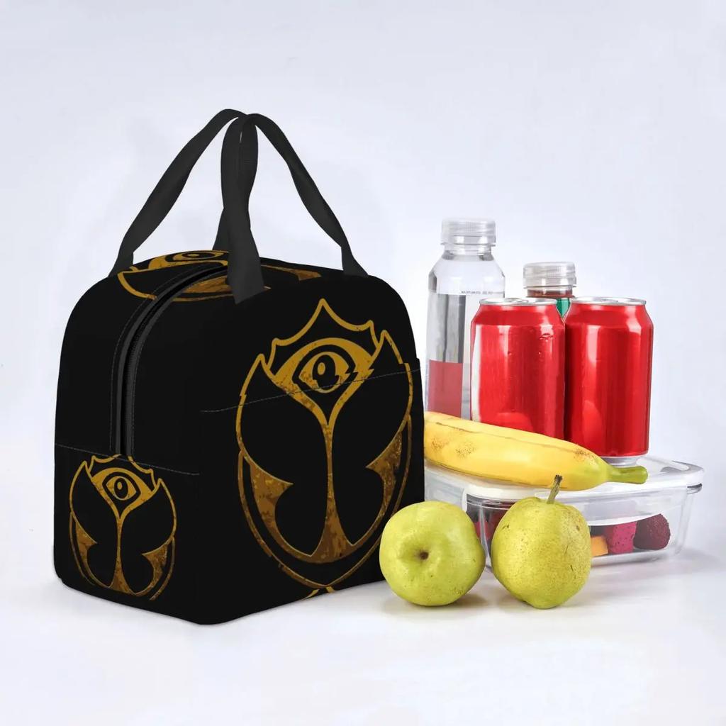 Insulated Lunch Tote Bag for Women Electronic Dance Funny Print Resuable Cooler Thermal Food Lunch Box School