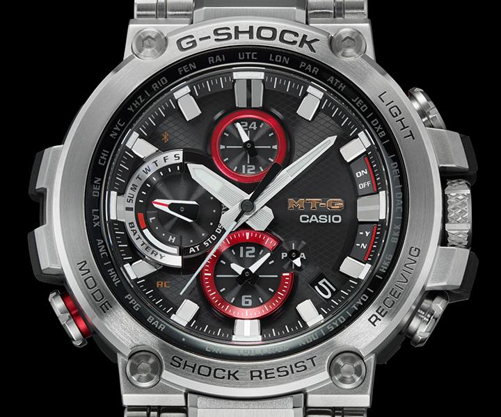 Casio Herren-Edelstahl 200M Wasserdicht Stoßfest Quarz-Uhr MTG-B1000D-1APRT