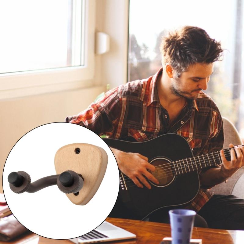 Guitar Wall Hangers U-Shaped Guitar Hook Guitar Wall Mount Holder for Acoustics Electric Guitar, Bass, Mandolin, Banjos
