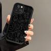 Super cool black graphic phone case for iPhone 15 14 13 12 11 x XR Xs SE2 SE 8 7 plus pro Max mini silicone back cover
