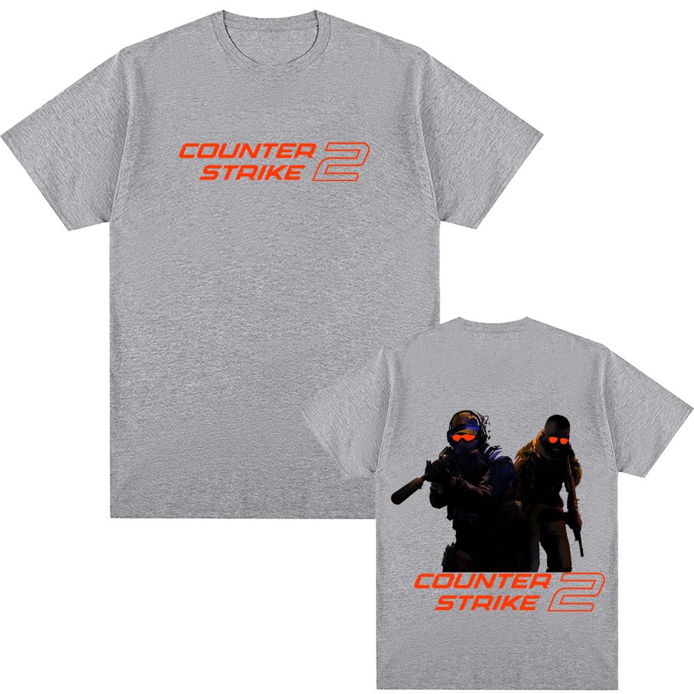 Counter Strike T-Shirt HighQuality Shooting Game Graphic Printing Tee Summer 100%cotton Oversized Clothes Fashion Cotton Tops