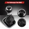 For VW Polo 6R 6C Sedan Hatchback 2011 2012 2013 2014 2015 2016 2017 6 Speed Gear Stick Shift Knob+ Black Line PU Leather Boot