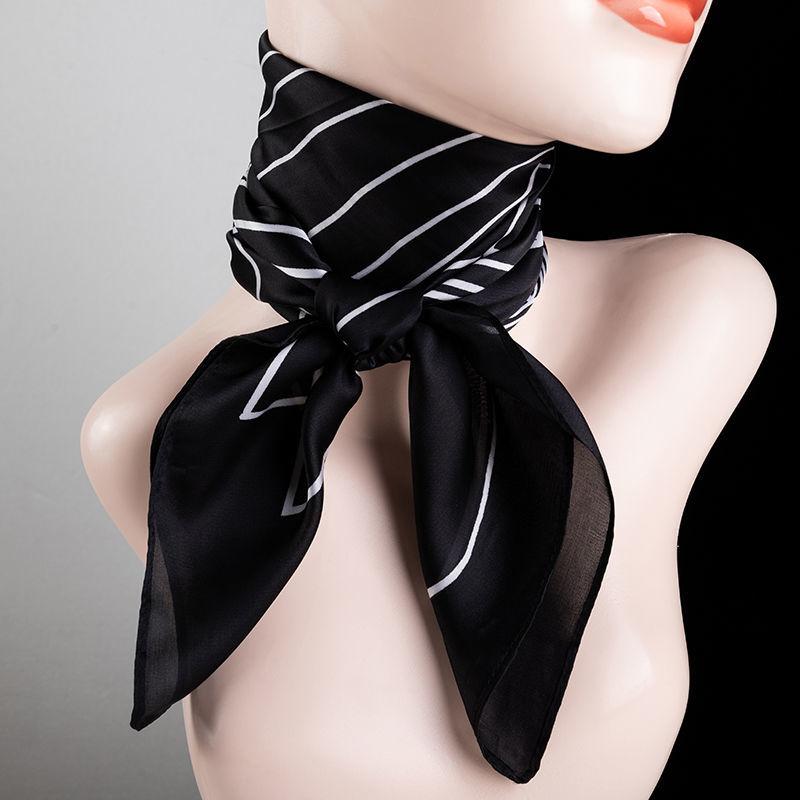 Elegant and Versatile Square Scarf Square Korean Version Spring and Autumn Thin Sunscreen Scarf Milk Scarf Temperament Soft Silk Scarf