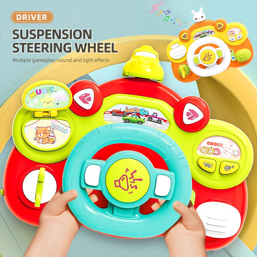 899-180 Simulate Driving Car Steering Wheel Toy with Music and Light Kids Early Educational Toy