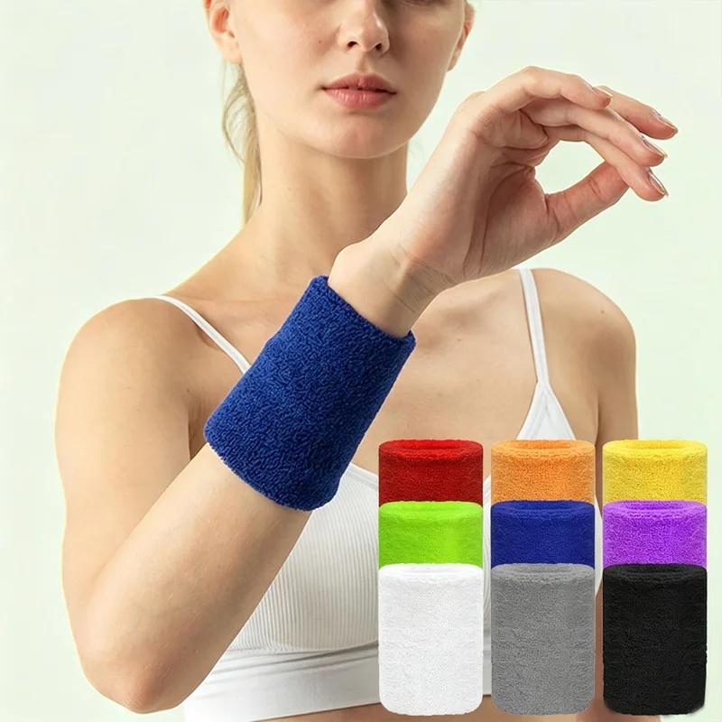 Farbe Weiche Atmungsaktive Handtuch Schweißarmbänder Schweißabsorbierender Sport Handgelenksschutz für Gehen Training