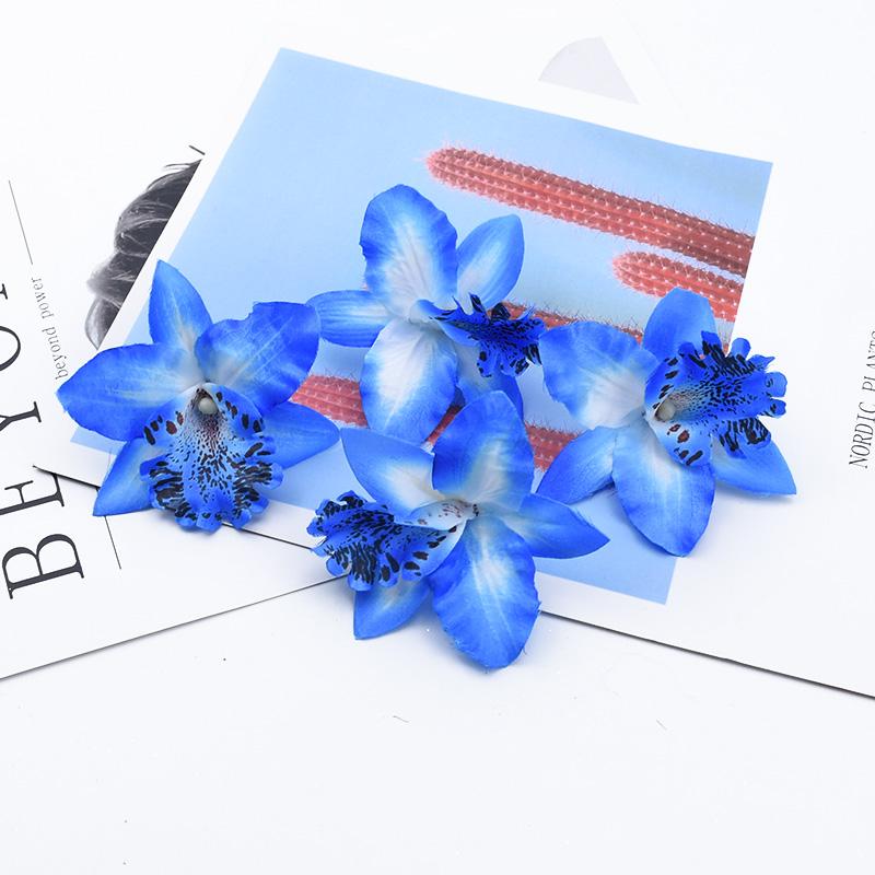 Seiden-Schmetterlingsorchideen-Vase Display Kunstblumen Festivaldeko für Zuhause Hochzeit Brautzubehör Geschenkbox DIY Scrapbook