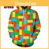 Giocattoli Divertenti Grafiche Blocchi Costruzione Per Uomini Felpe Pullover Per Uomini Abbigliamento Felpe Stampate 3D Felpe alla Moda Felpe