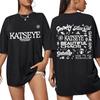 Tricou Korean Katseye Beautiful Chaos Tour Kpop Vintage Harajuku Fashion Y2K Bărbați Femei Tricou Bumbac Tricouri Largi Cadouri pentru Fani