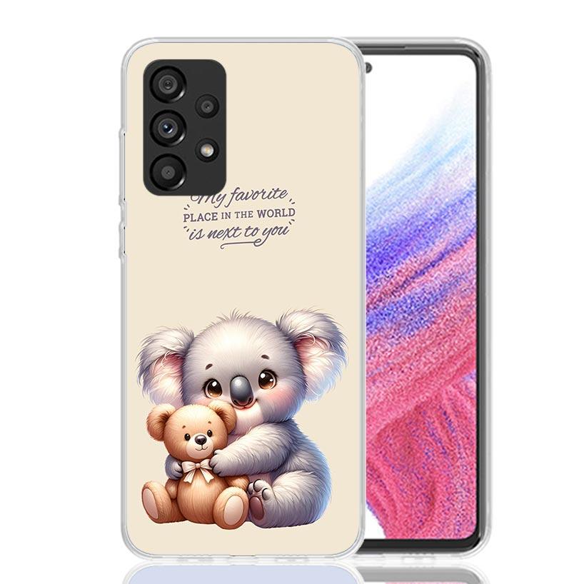 Koala Kawaii Cute Animal Phone Case For Samsung Galaxy A17 A16 A14 A15 A13 A57 A56 A54 A55 A53 A37 A36 A34 A35 A33 A26 A24 A25 A