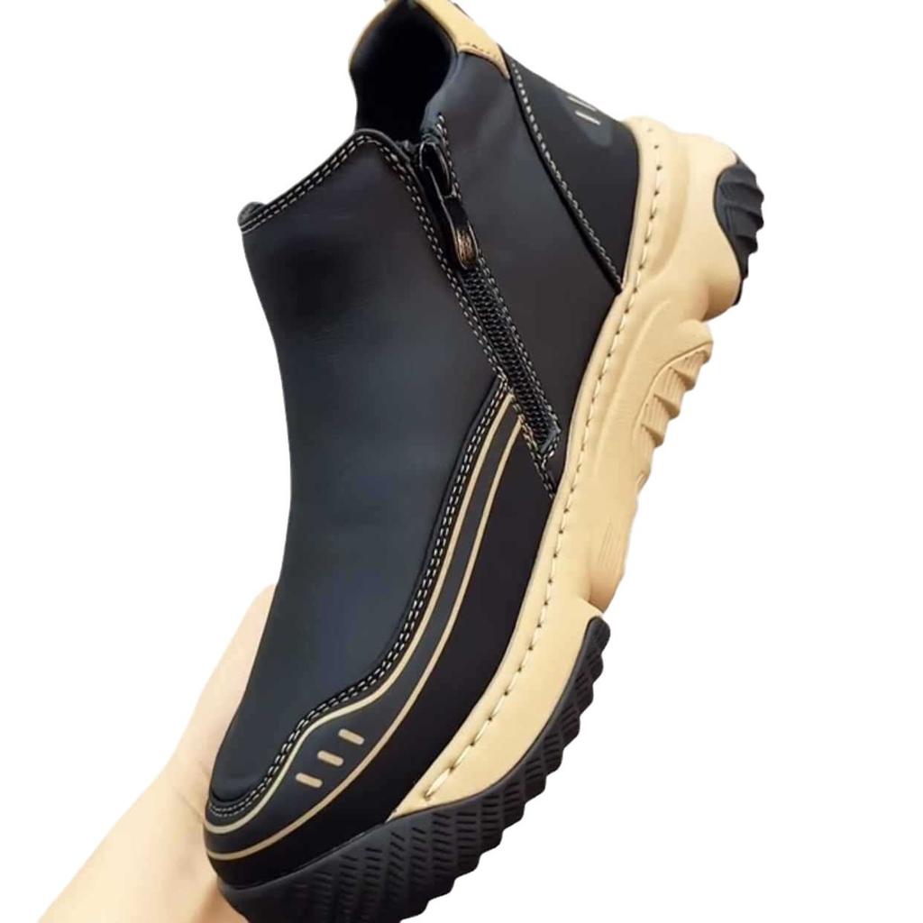 Men's Shoes 2025 New Soft-soled Soft-faced Leather Thick-soled Heightened Lightweight and Durable Non-slip One-pedal Leather Shoes Men's Sports