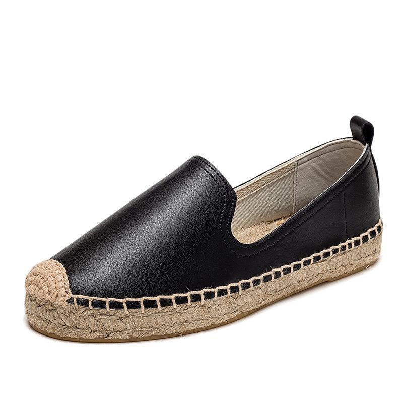 Women`s Trendy Straw Woven Slip-On Shoes