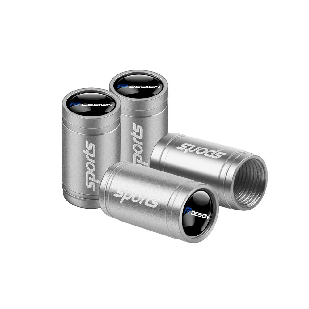 4 Pezzi Lega di Alluminio Coprivalvole per Pneumatici Ruote Auto Copri Stelo Per Volvo Rdesign XC60 XC90 XC40 V50 V60 V40 EX30 S60 C30 V70 S90 AWD