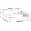 3126585 vidaXL Lit à sommier tapissier avec matelas Taupe 180x200 cm Tissu
