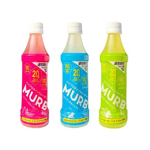 

MURB Набор из 3 видов протеиновых напитков, готовых к употреблению, 24 бутылки [350 мл, 3 вида x 8 бутылок = 24 бутылки]: Розовый лимонад и малина Роза + Соленый Л