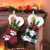 Handmade Dog Bone Shape Candy Bag Creative Xmas Gift Bags Christmas Socks Children