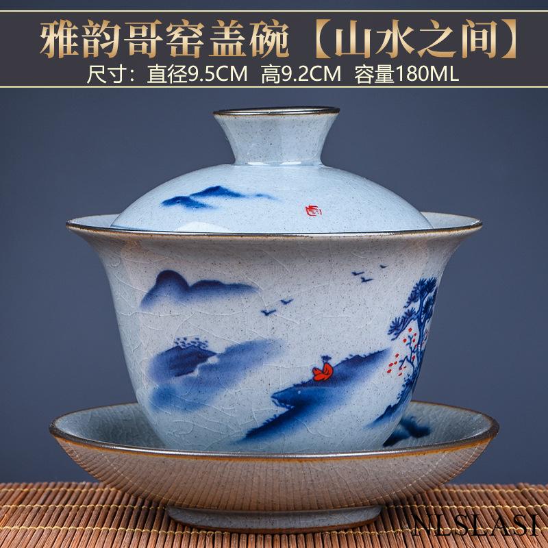 

180ml Large Capacity Ceramics Gaiwan Porcelain Gaiwan Tea Cover Bowl Japanese Te Cup Soup Tureen Gai Wan Chinese Tea Cups Puer