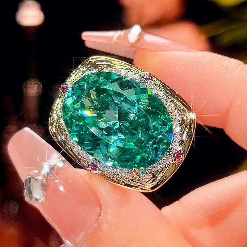 Jewelry Simulation Bird'S Nest Chepala Green Jewelry Light Luxury Premium Set 15 * 20-10-12