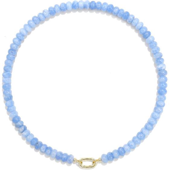 Beaded Gemstone Necklaces for Women Bohemian Colored Choker Natural Stone Bead Summer Beach Handmade Jewelry Necklace