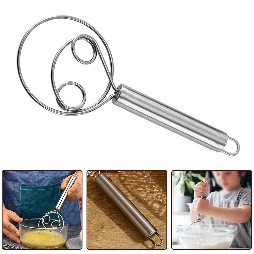 Stainless Steel Dough Whisk for Professional Kitchens and Home Cooking
