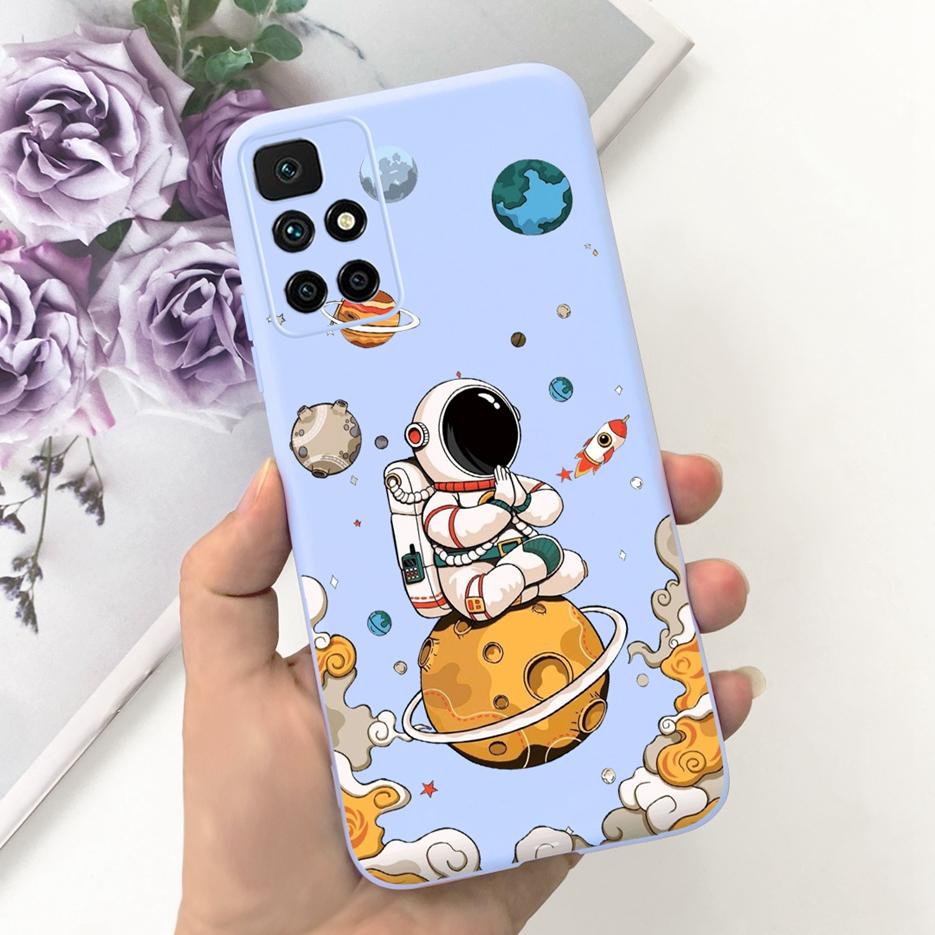 For Xiaomi Redmi 10 2022 Case Cute Astronauts Cartoon Cover Soft Silicone Phone Case For Redmi 10 Prime Redmi10 Back Cover Coque