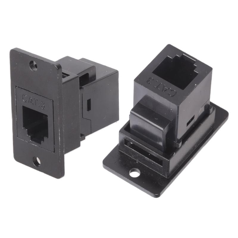 6P6C RJ12 Female To Female Connectors Threadeds Mounting Adapters For Communication Devices And Panel