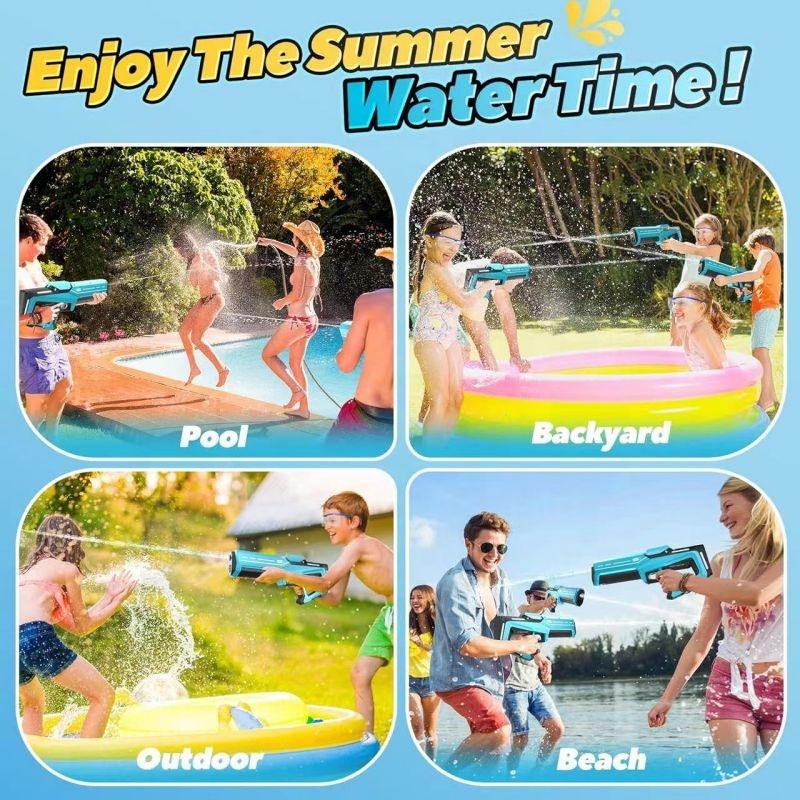 Electric Water Guns For Adults Kids Powerful Squirt Automatic Water Suction Water Blasters Children Summer Outdoor Beach Toys