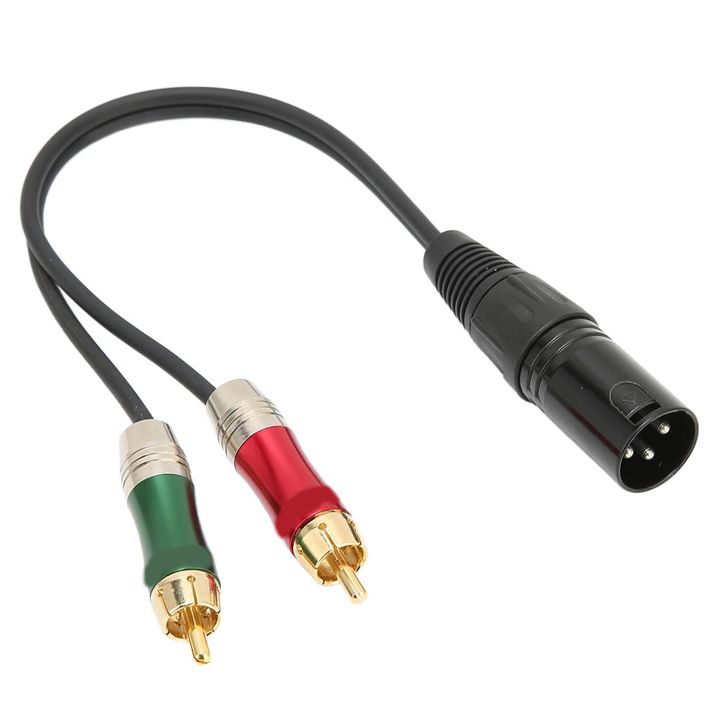 XLR to DC 3.5mm Dual RCA Male Cable Stereo Lossless Universal Microphone Splitter Wire for DVD VCDXLR Male to 2RCA 2m