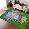 Rick and Morty pattern bedroom, living room, office decorative carpet, family bedroom headboard carpet, door mat, bathroom mat.