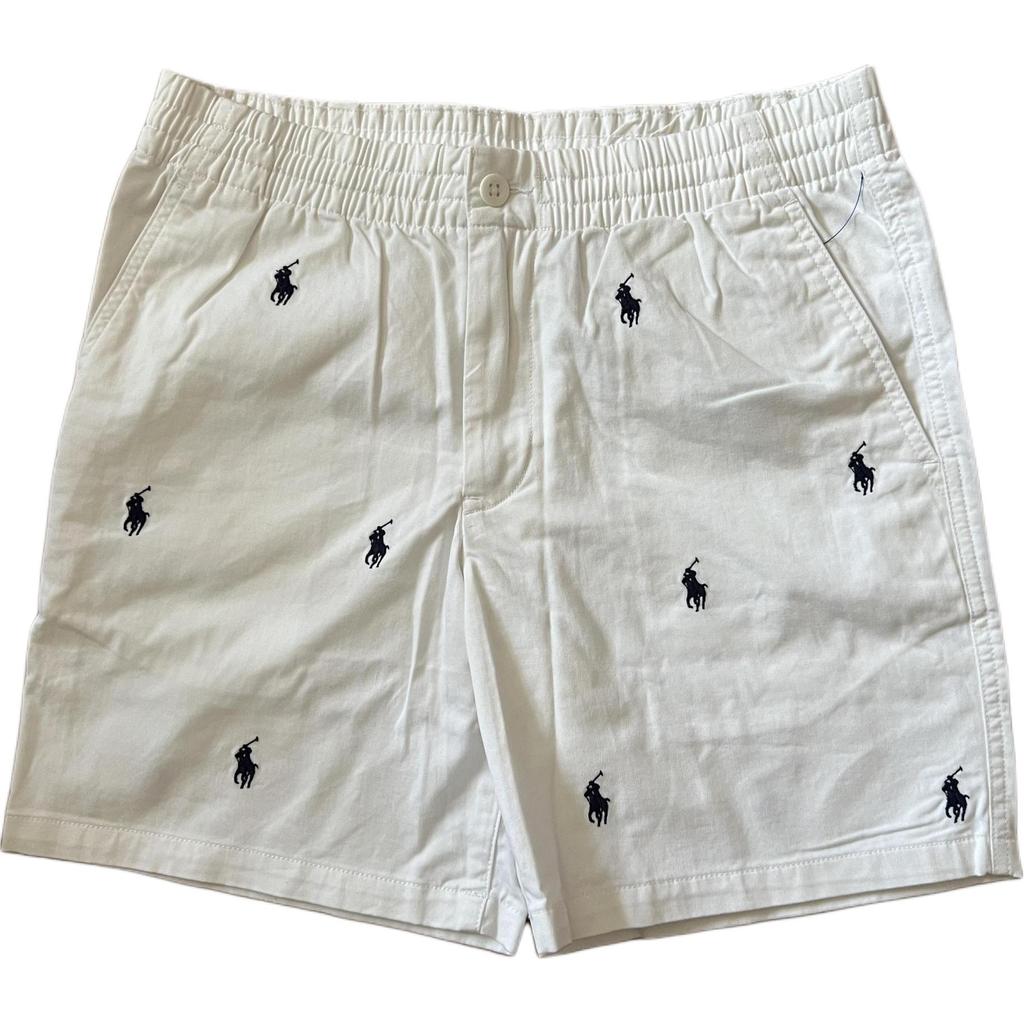 Polo Ralph Lauren SS24 Pony Embroidered Mid-Rise Straight Leg Shorts Kids Shorts White 323791759-001