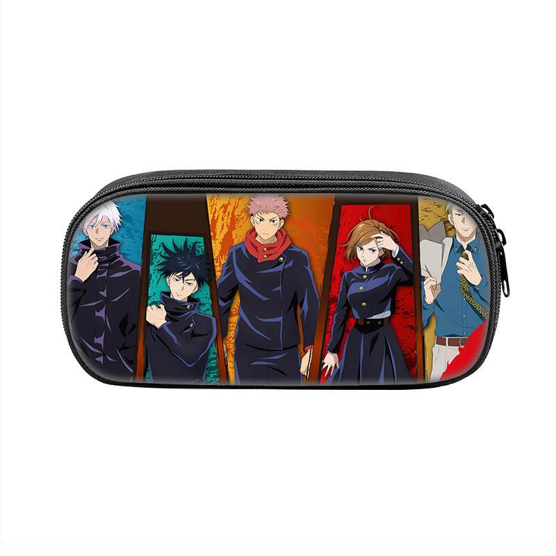 Jujutsu Kaisen Anime Character Print Student Single Layer Stationery Storage Bag For Students And Teenagers