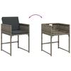 Vidaxl 5-Cz. Garden Furniture Set With Cushions, Grey, PE Rattan