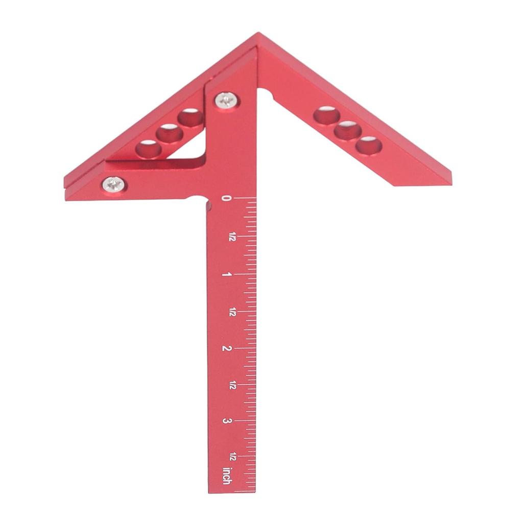 Garosa Center Finder, 45/90 Degree Angle Line Gauge Carpenter Ruler Aluminum Alloy Inch Woodworking Center Scriber Wood Measuring Scribe Tool